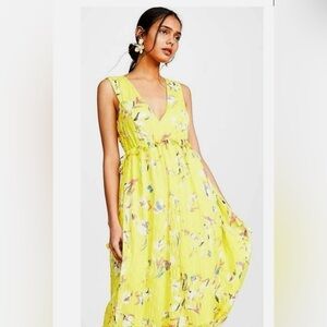 NWOT 80% silk Tanya Taylor maxi dress XS floral